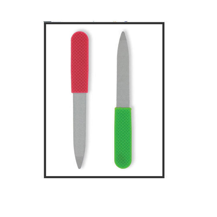 2 Dual Sided Stainless Steel Metal Nail Art File Manicure Pedicure Tool Cuticle