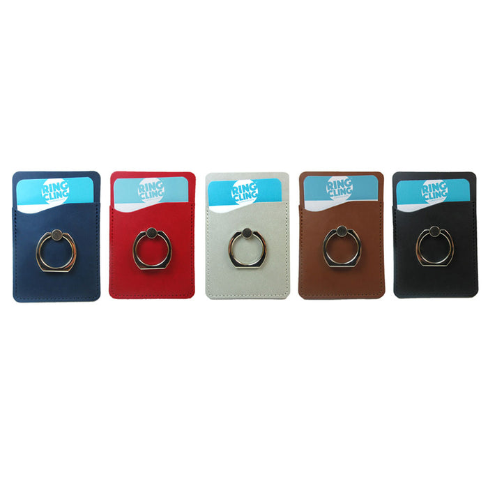 5 Pack Adhesive Credit Card Cell Pocket Money Pouch Holder Case Phone Ring Stand