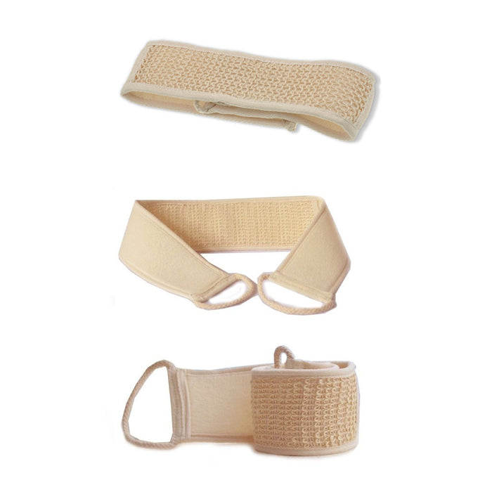 3 Exfoliating Loofa Scrubber Back Strap Bath Sponge Loofah Body Shower Massage