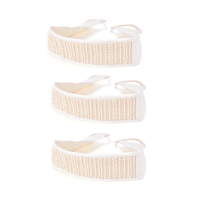 3 Pc Loofah Loofa Back Strap Exfoliating Body Bath Shower Sponge Bursh Scrubber