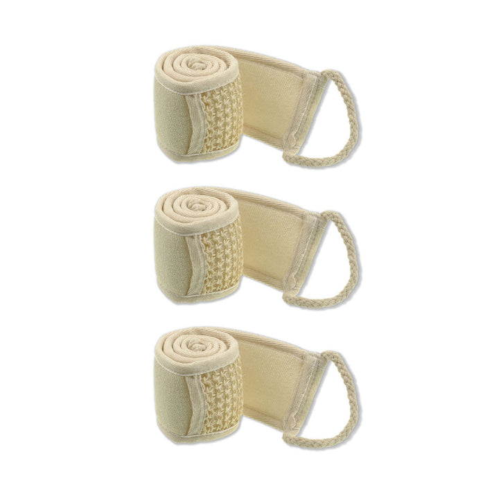 3 Exfoliating Loofa Scrubber Back Strap Bath Sponge Loofah Body Shower Massage