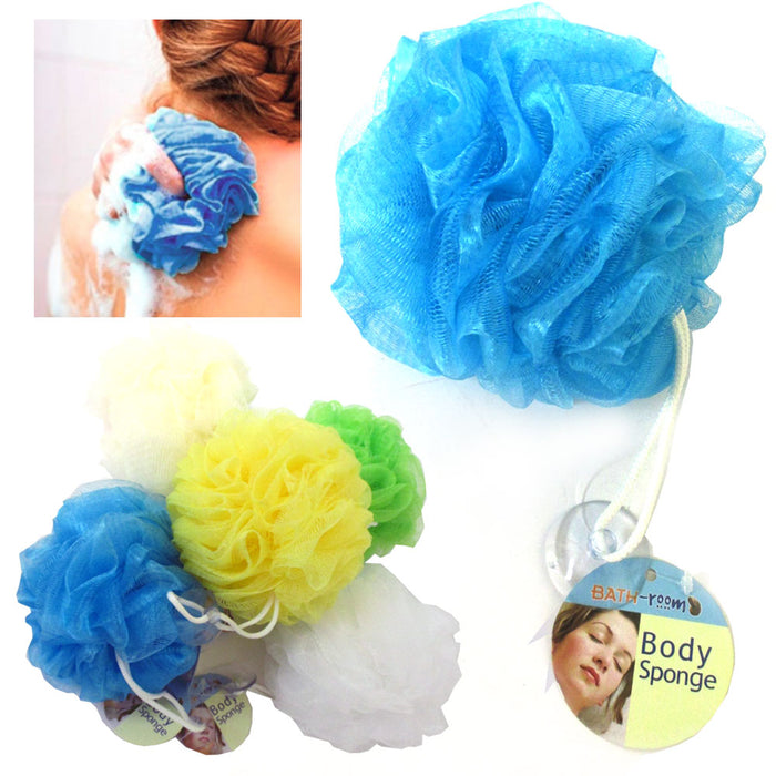 5 Pc Scrubber Bath Sponge Shower Mesh Exfoliating Body Brush Wash Nylon Puff Spa