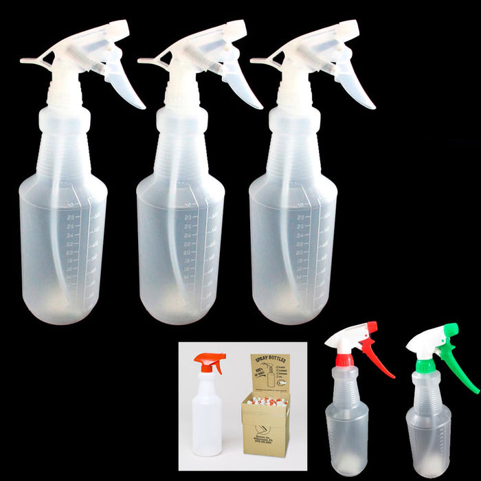 3 Pack Plastic Trigger Spray Bottle 32 oz Heavy Duty Chemical Resistant Sprayer