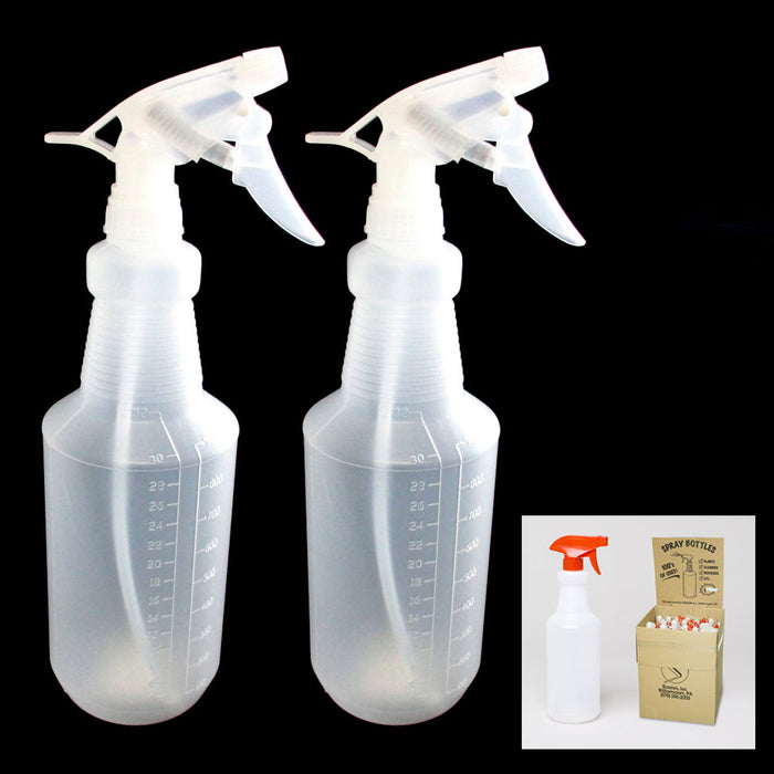 2 Pack Plastic Trigger Spray Bottle 32 oz Heavy Duty Chemical Resistant Sprayer
