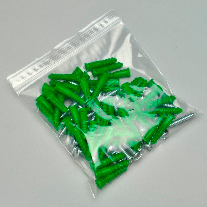 100 Pc Clear Poly Bags 2 Mil 8 x 10 Resealable Seal Lock Reclosable Zip Plastic
