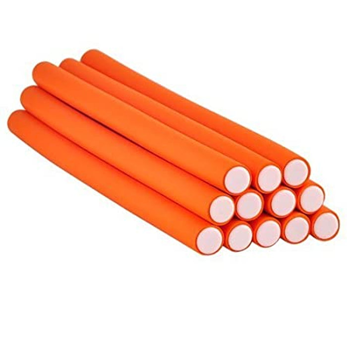20 Pc Slim Flex Rods Spiral Twist Curls Wavy Hair Flexi Foam Roller Curler Set