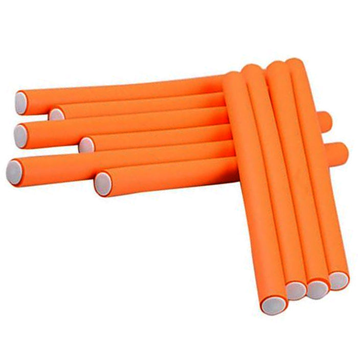 10 X Slim Curl Hair Rollers Perm Rods Flexi Curlers Soft Foam Bend Salon Styling