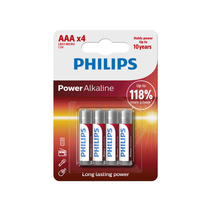 96 PCS Philips AAA 1.5V Alkaline Batteries LR03 AM4 Bulk Long Lasting Exp 2026