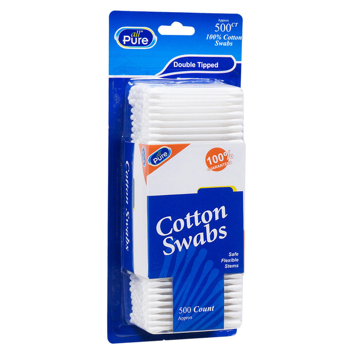500 Cotton Swabs Buds Double Tipped Tip Clean Ear Wax Remover Makeup Applicator