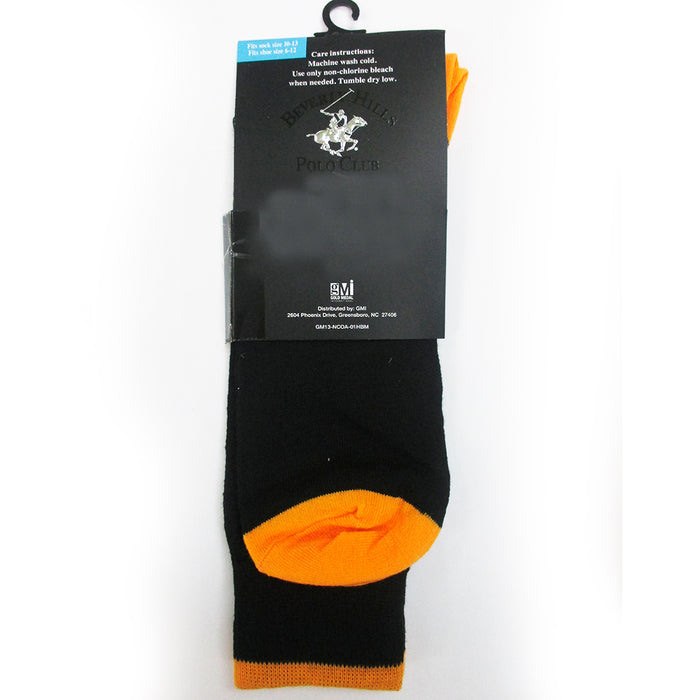 12 Pairs Beverly Hills Polo Club Mens Dress Socks Shoe Size 6-12 Casual Patern