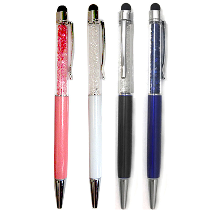 8 Pc Crystal Ball Point Touch Screen Pen Stylus Cell Phone iPhone iPad Tablet