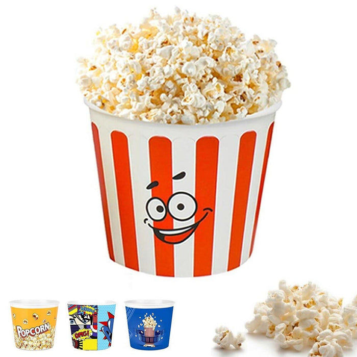 Modern Place Retro Style Plastic Popcorn Container Bowl Movie Night 5.5 Tall