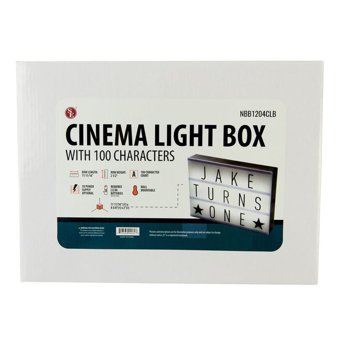 1 Cinema Light Box 100 Characters DIY Glow Up Letter Sign Message Marquee Mount