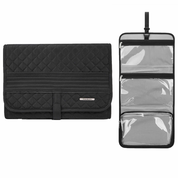 1 Travelon Trifold Hanging Toiletry Bag Organizer Cosmetic Makeup Holder Pouch