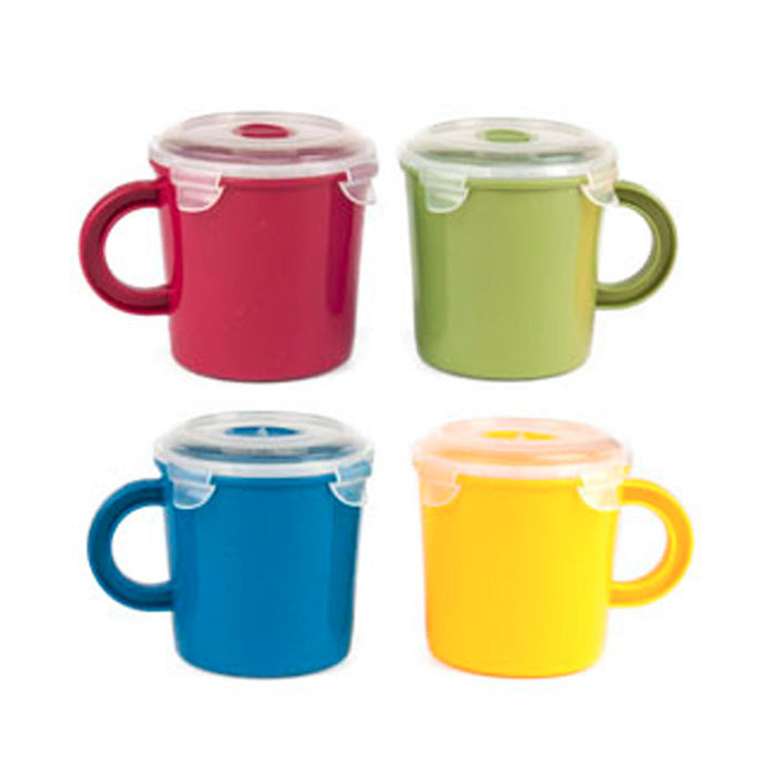 6 Pc Food Containers Bowl Soup Coffee Mugs Cup 23oz Microwave Safe Food BPA Free
