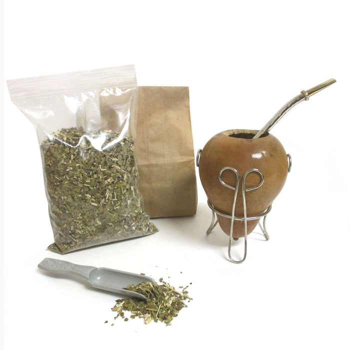 4Pc Yerba Mate Gourd Kit Bombilla Set Argentina Tea Cup Straw 6oz Leaf Pack 0077