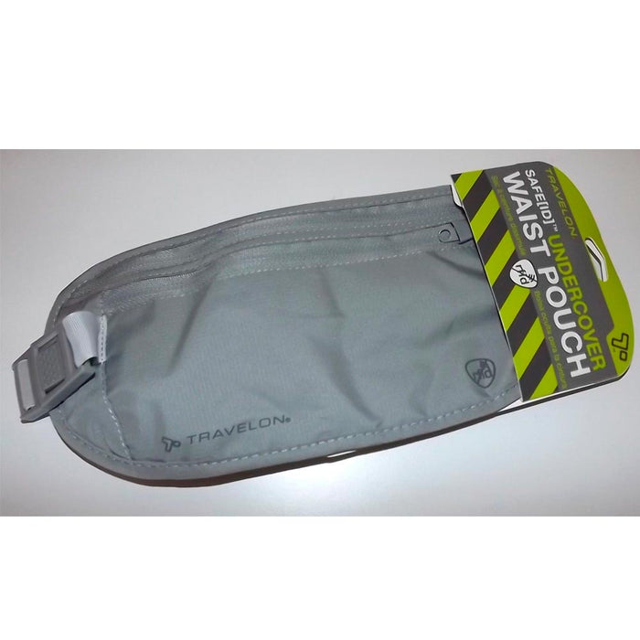 Travelon Undercover RFID Blocking Nylon Travel Waist Pouch Fanny Pack Grey New !