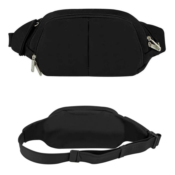 Travelon Anti Theft Slim Waist Pack RFID Blocking Travel Pouch Fanny Pack Black