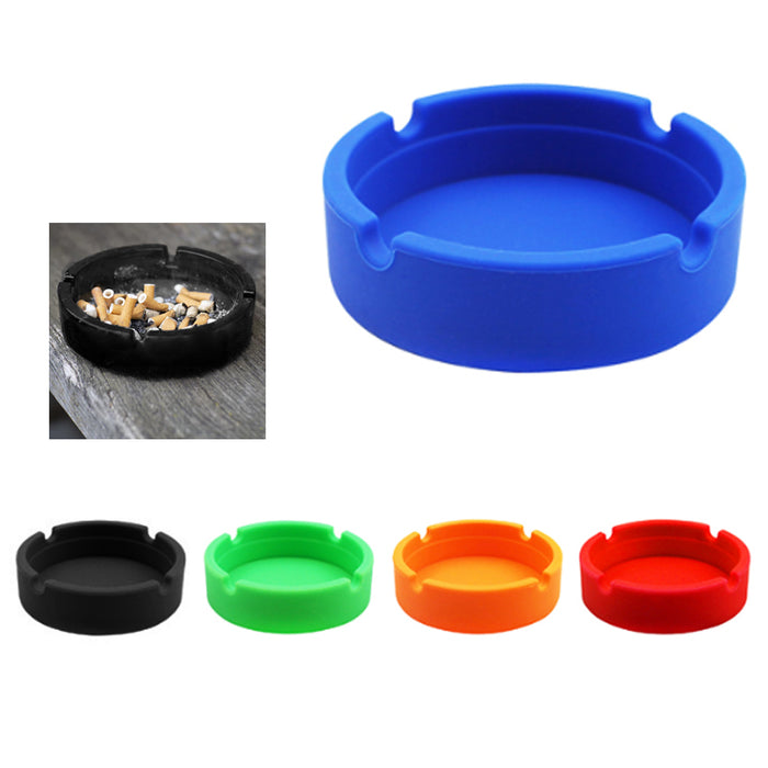 4 X Silicone Ashtray Shatterproof Bucket Holder Flexible Unbreakable