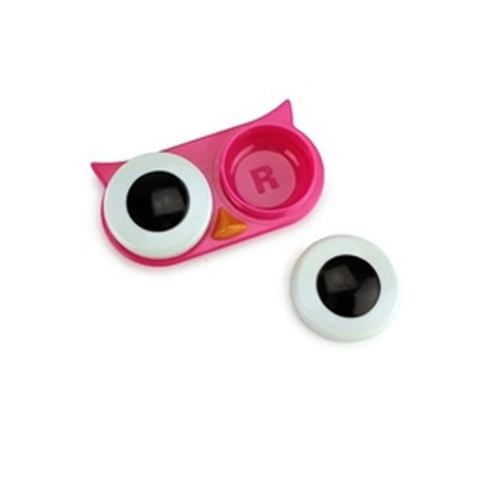 2 Contact Lenses Case Travel Cute Owl Eyes Storage Holder Container Kikkerland