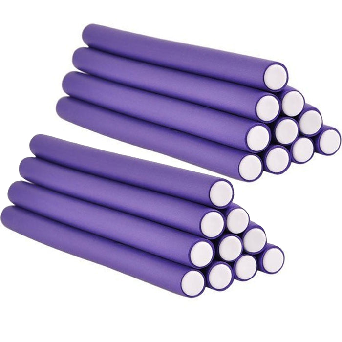 20 X Large Hair Curlers Flex Rods Spiral Twist Curls Wavy Soft Flexi Foam Roller