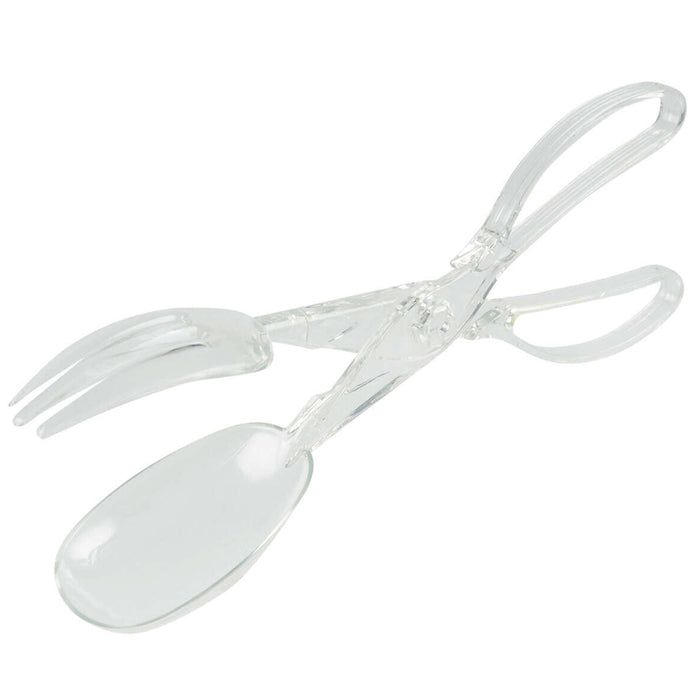 1 Pc Salad Tongs Cooking Food Ice Serving BBQ Kitchen Tool Clear Plastic Utensil