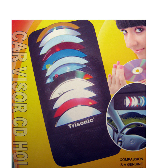 12 Disc Capacity CD Car Sun Visor Storage Dvd Holder Grey Pocket Case Organizer