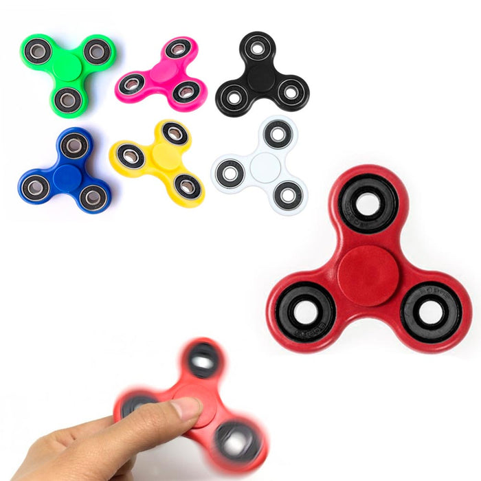 12 Pc Gyro Tri-Spinner Fidget Toy Metal Ball EDC Hand Finger Spinner Focus ADHD