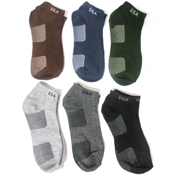 12 Pair Men Women Sport Ankle Quarter Socks Crew Usa Spandex Dress Ped Size 9-11