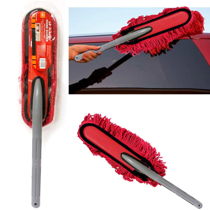1 Duster Brush Car Truck Van Home Auto Clean Detail Neck Dust Cleaner Handle 24"