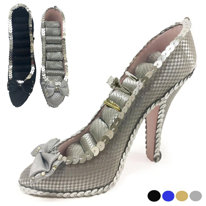 Jewelry Ring Holder Storage High Heel Shoe Display Stand Earrings Organizer Rack