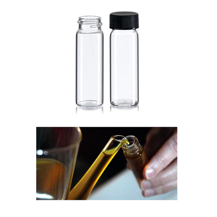 50 Pc Clear Glass Sample Bottle Test Tube Small Bottles Vials Storage Containers