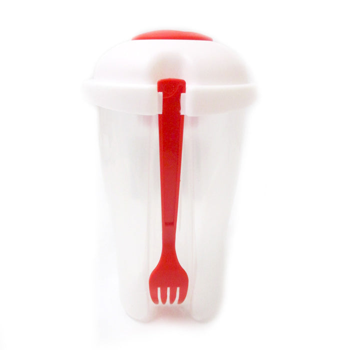 Fresh Salad Cup to Go Container Serving Shaker Dressing Storage Fork Lid Lunch