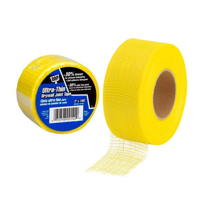 2 Rolls DAP Ultra Thin Fiberglass Adhesive Drywall Joint Tape 2" x 180'