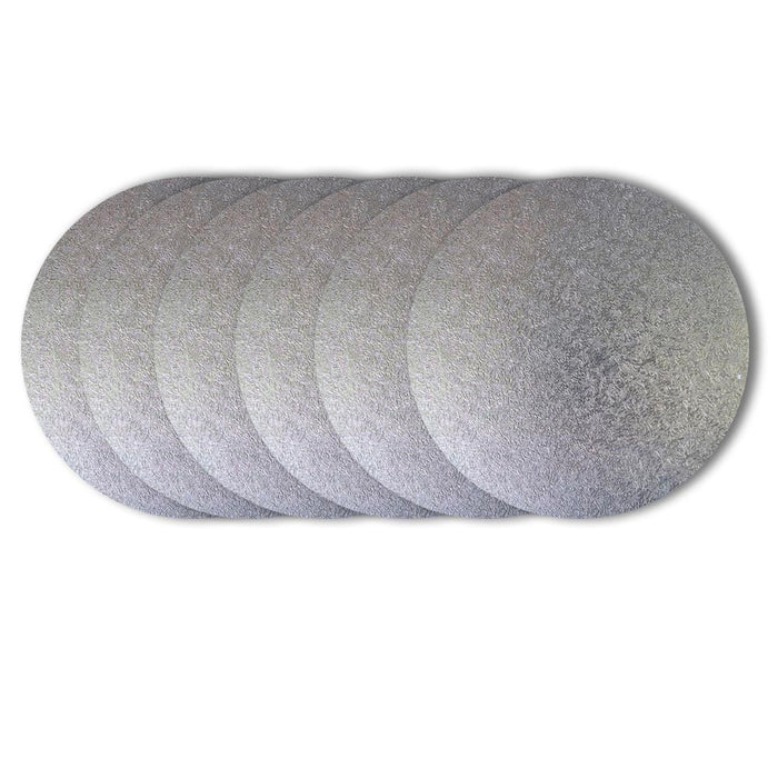 6 Cake Boards Round 12" Trays Silver Decoration Dessert Pastry Display Wedding