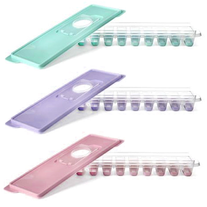 4 Pc Silicone Non Stick Ice Cube Tray Push Out With Flexible Bottom Rectangle