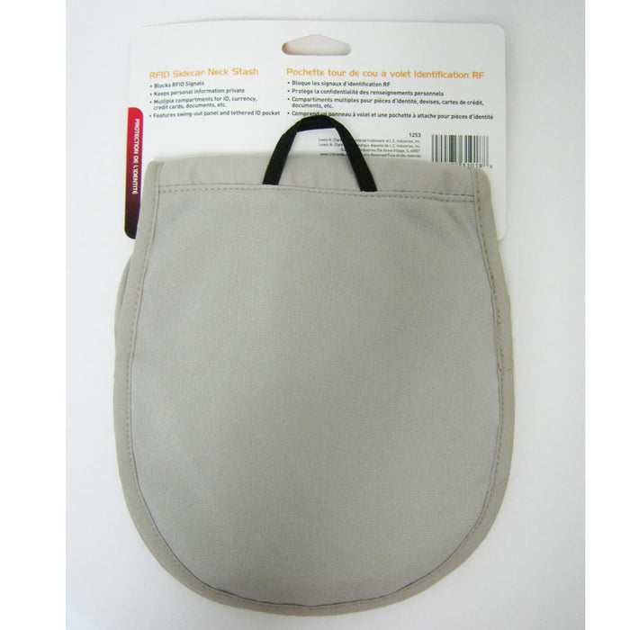 Lewis N Clark RIFD Sidecar Neck Stash Bag Hidden Safe Travel Pouch Money Wallet