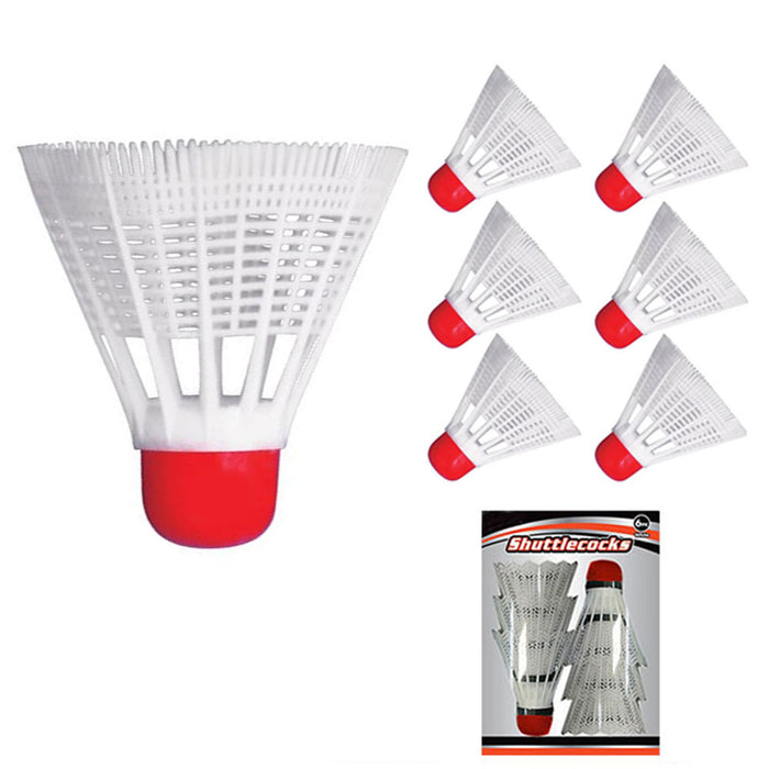 6 PCS Shuttlecock Nylon Feather Badminton Birdies Training Sport Sturdy Shuttles