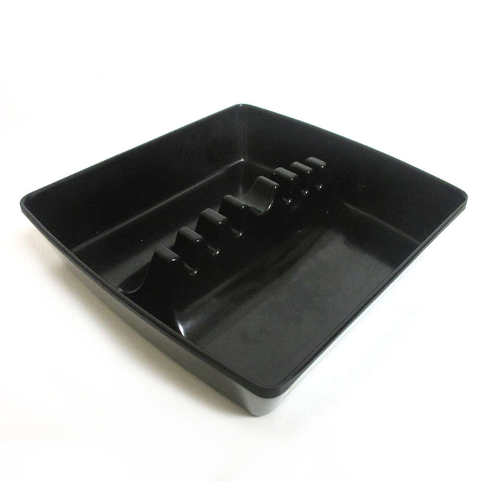 Black Plastic Ashtray Cigarette Cigar Ashes Holder Ash Tray Home Bar Square 5"