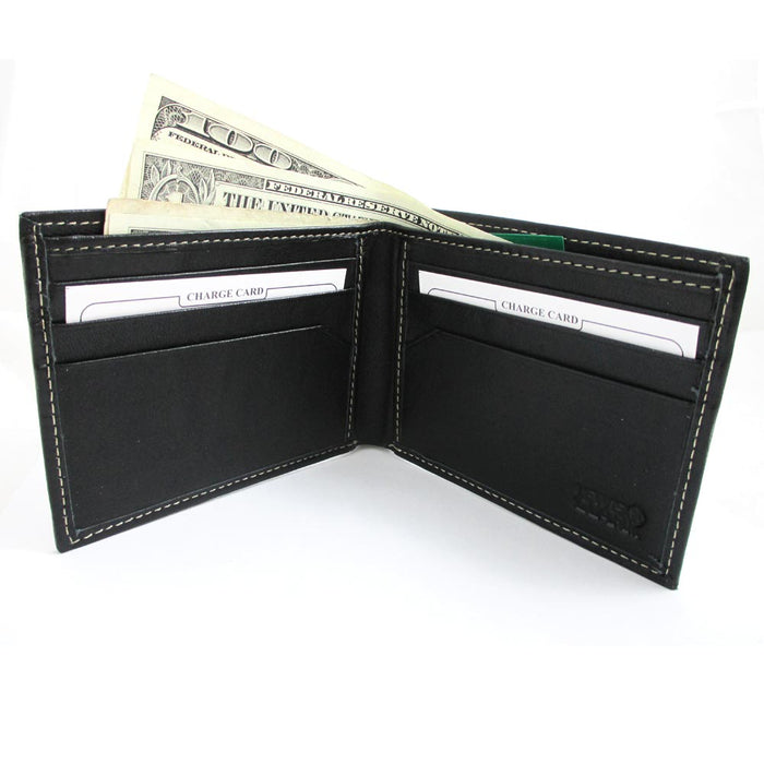 Lewis N Clark Wallet Bifold Genuine Leather RFID Blocked Credit Card ID Security