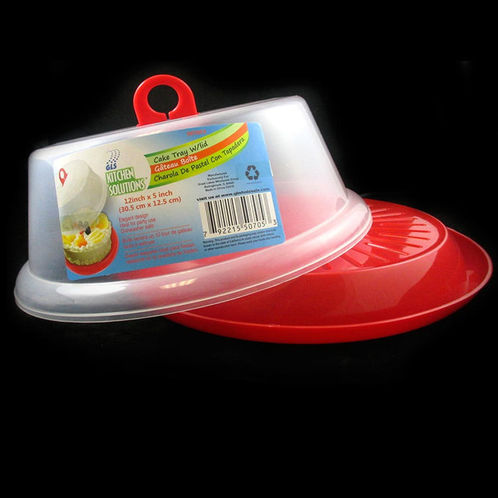 2 Sets Cake Tray Container Cover Pie Dessert Hold Lid Pastry Plate Stand Serving