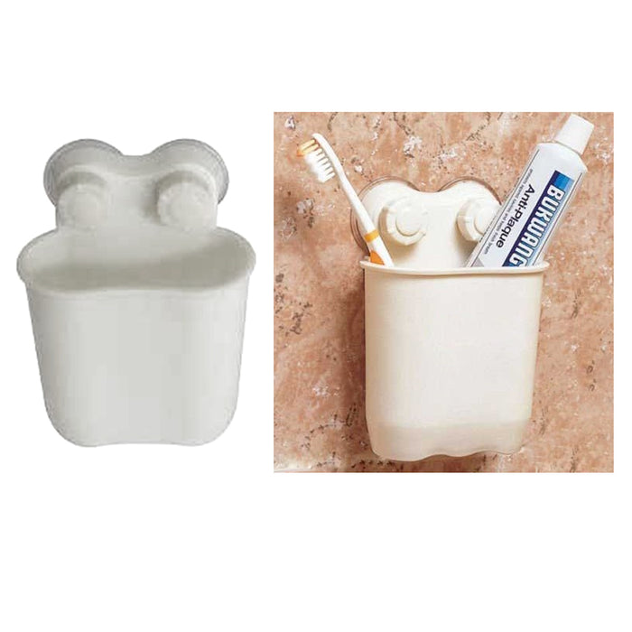 Toothbrush Razor Holder Suction Cup Stand Wall Mount Grip Plastic Stand Bathroom