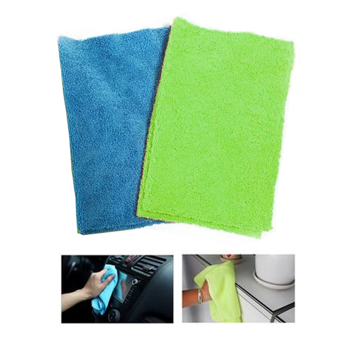 3 Microfiber Cleaning Towels Polishing Cloths Wash Dry Rag Auto Car Home 35X35cm