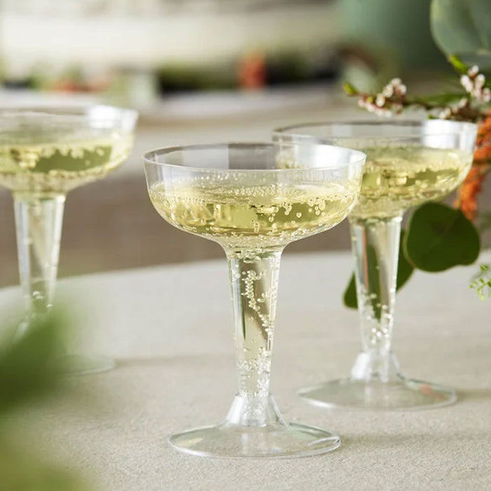 80 Pc Plastic Champagne Flute Disposable 4 Oz Wine Wedding Party Clear Glasses