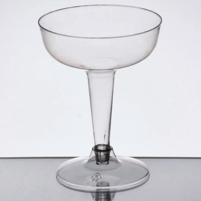 20 Pc Champagne Flutes 4 Oz Party Clear Plastic Glasses Disposable Heavy Duty