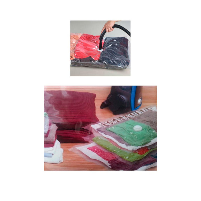 6 Pc Space Saver Saving Storage Bag Vacuum Seal Compression Organizer Travel !