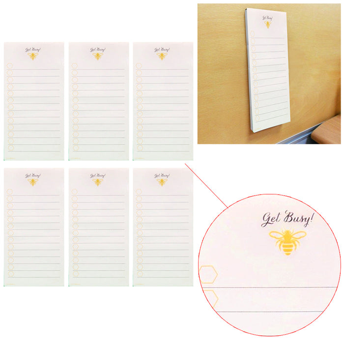 6 X Magnetic To Do Lists Note Pads Memo Notepad Stick To Fridge Grocery Shopping