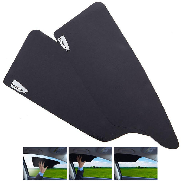 2 TuckVisor Side Sun Visor Block Glare UV Reduce Heat Shade Removable Re-Useable