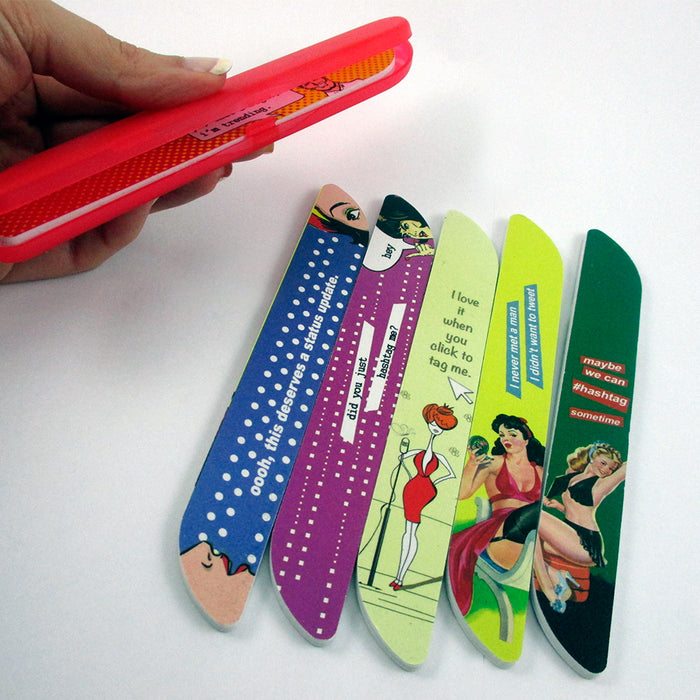 4 pcs Double Sided Nail Files Case Acrylic Sanding Manicure Pedicure Emery Board