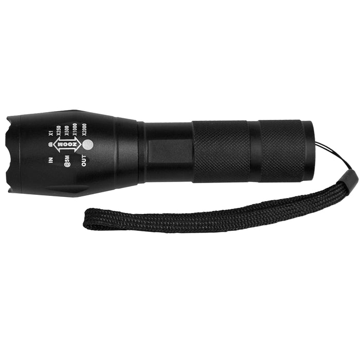 1 Tactical Flashlight Waterproof High Powered 5 Light Modes Adjustable Focus 6"